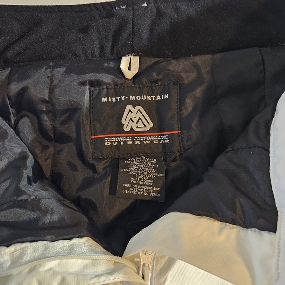 Misty mountain outerwear white size LG 29" inseam winter ski/snow pants - Picture 2 of 10